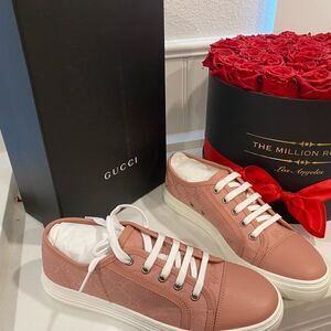 Womens Gucci Gorgeous Pink Shoes GG micro